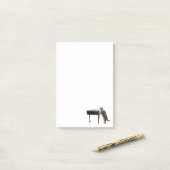 Cat Playing Piano Post-it® Notes (Op bureau)