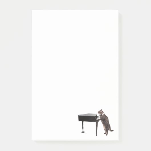 Cat Playing Piano Post-it® Notes (Voorkant)