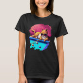 Cat Playing Pool Billiards in Lounge Cool  Cats 2 T-shirt (Voorkant)