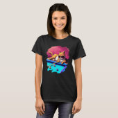 Cat Playing Pool Billiards in Lounge Cool  Cats 2 T-shirt (Voorkant volledig)