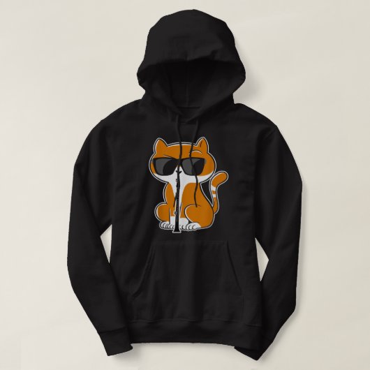 Cat Plays Clarinet Kat Marching Band Clarinet Hoodie (Design voorkant)