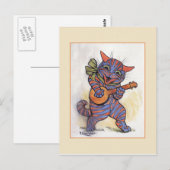 Cat Plays de Banjo Briefkaart (Voorkant / Achterkant)