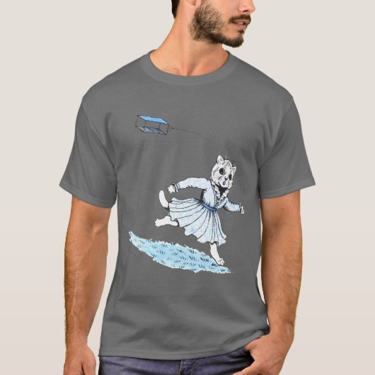 Cat Plays Kite, Louis Wain T-shirt (Voorkant)