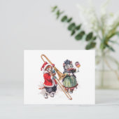 Cat Plays Trombone in the Snow Briefkaart (Staand voorkant)