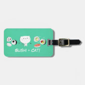 Cat plus Sushi is gelijk aan Cuteness! Bagagelabel (Voorkant horizontaal)