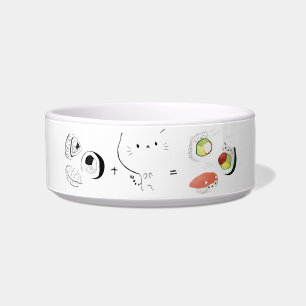 Cat plus Sushi is gelijk aan Cuteness! Voerbakje