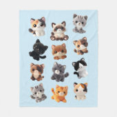 Cat Plush Speelgoed Collectie Fleece Deken (Voorkant)