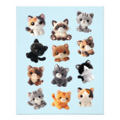 Cat Plush Speelgoed Collectie Foto Afdruk (Voorkant)