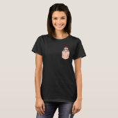Cat Pocket kerst die Kitten Santa Hat Cute T-shirt (Voorkant volledig)