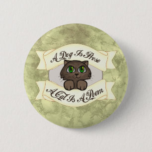 Cat Poem Ronde Button 5,7 Cm