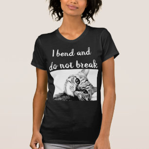 Cat Poets Jean de La Fontaine I bend not break T-shirt