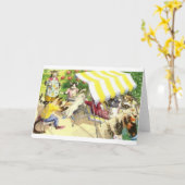 Cat Pool Party Chaos Note Kaart (Gele Bloem)