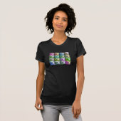 Cat Pop Art Print Damt T-Shirt (Voorkant volledig)