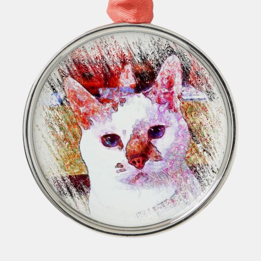 CAT PORTRAIT ANGEL Ornament (Voorkant)