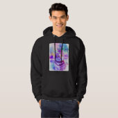 Cat Portrait Animal Beautiful Kitten Illustration Hoodie (Voorkant volledig)