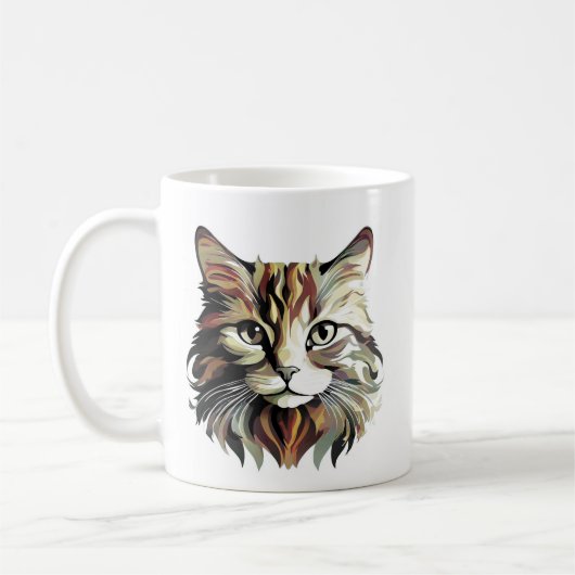 Cat Portrait Art Design Mok (Links)