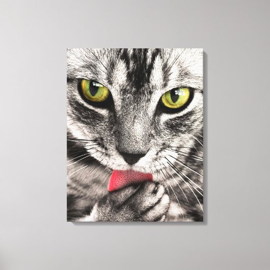 Cat Portrait Canvas Afdruk (Voorkant)