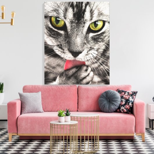 Cat Portrait Canvas Afdruk (Insitu (Woonkamer))