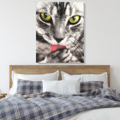Cat Portrait Canvas Afdruk (Insitu (Slaapkamer))