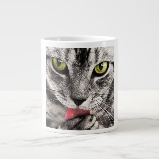 Cat Portrait Grote Koffiekop (Voorkant)