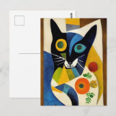 Cat portrait in expressionistic style. Art Briefkaart (Voorkant / Achterkant)