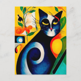 Cat portrait in expressionistic style. Classic Art Briefkaart