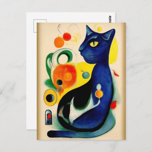 Cat portrait in expressionistic style. Classic Art Briefkaart (Voorkant / Achterkant)