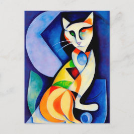 Cat portrait in expressionistic style. Classic Briefkaart