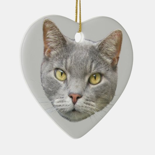 Cat Portrait Keramisch Ornament (Rechts)