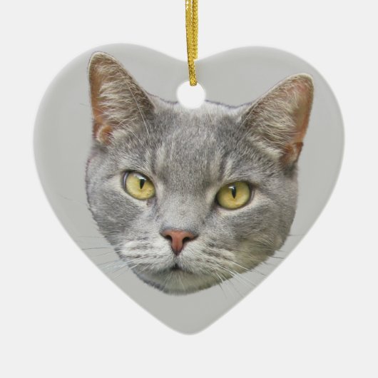 Cat Portrait Keramisch Ornament (Voorkant)