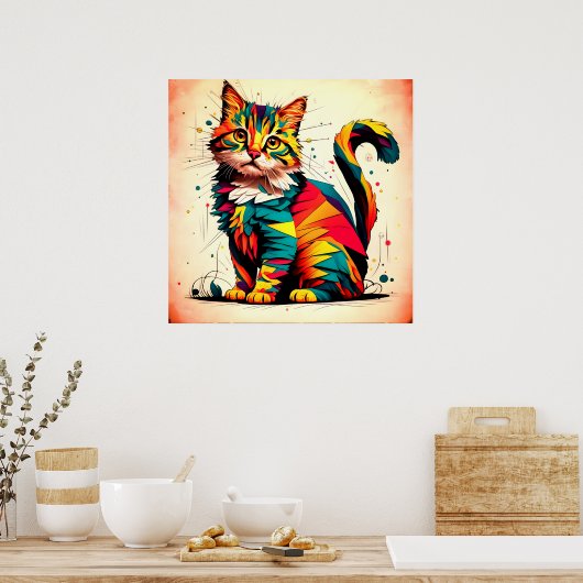 Cat Portrait Poster (Keuken)