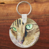 Cat Portrait Sleutelhanger (Voorkant)