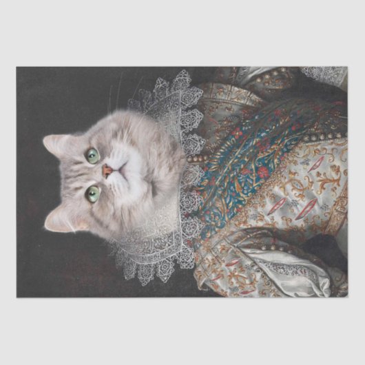 Cat Portrait Tissuepapier (Voorkant)