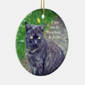 Cat Posing on a Walk Motivatie Keramisch Ornament (Rechts)