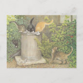 CAT POSTCARD ILLUSTRATION BRIEFKAART (Voorkant)