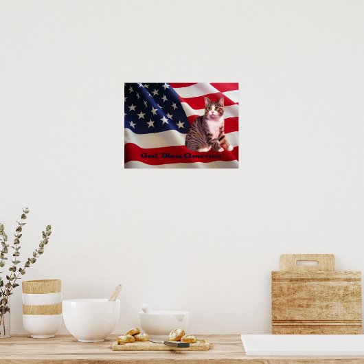 Cat Poster All American (Keuken)
