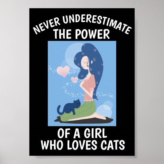 CAT-POSTER ONDERSCHATTE NOOIT EEN MEISJE DIE VAN.. POSTER (Voorkant)