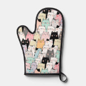 Cat pot holder kitchen mitt  ovenwant (Voorkant)