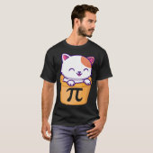 Cat Pot Pi Day Funny Pi Day Kids teacher math Love T-shirt (Voorkant volledig)