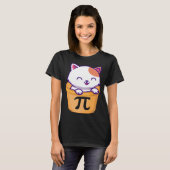 Cat Pot Pi Day Funny Pi Day Kinder docent wiskunde T-shirt (Voorkant volledig)