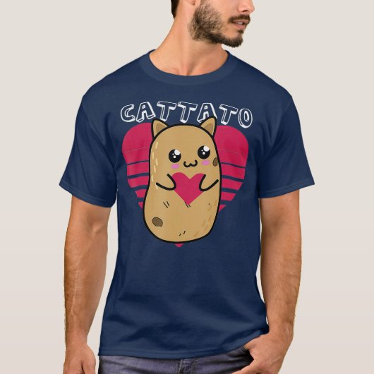 Cat Potato Cattato Hilarious Novelty design T-shirt (Voorkant)