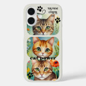 Cat Power Funny Purring Device Phone Case (Achterkant)