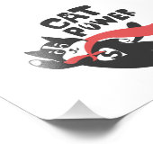 Cat power - Kies achtergrondkleur Foto Afdruk (Hoek)