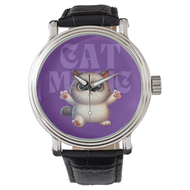 Cat Power Smart-horloge Horloge (Voorkant)