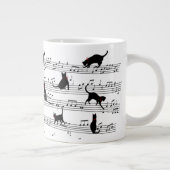 Cat Pplay Note Music, Cat Music, Black Cat Cat Cft Grote Koffiekop (Rechts)