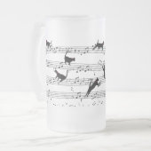 Cat Pplay Note Music, Cat Music, Black Cat Cat Cft Matglas Bierpul (Voorkant links)