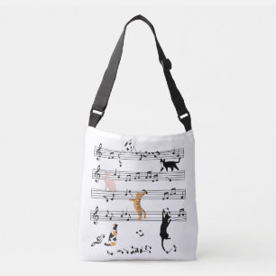 Cat PplayNote Music, Naughty Cat Gift, Cute Cat Crossbody Tas