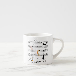 Cat PplayNote Music, Naughty Cat Gift, Cute Cat Espresso Kop