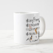 Cat PplayNote Music, Naughty Cat Gift, Cute Cat Grote Koffiekop (Voorkant rechts)