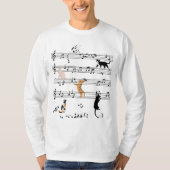 Cat PplayNote Music, Naughty Cat Gift, Cute Cat T-shirt (Voorkant)